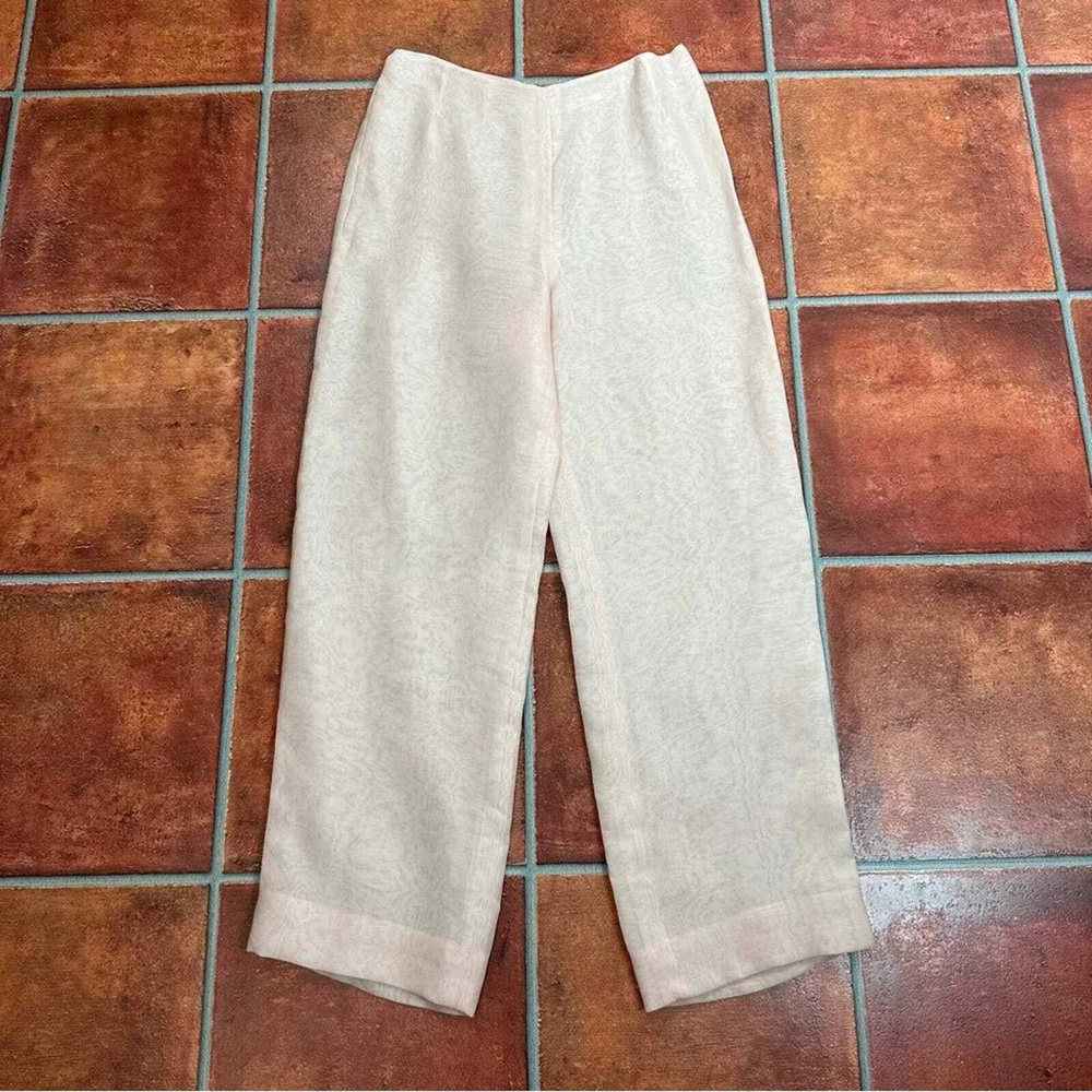 Yumi Eto Blush Semi-Sheer Silk Pants